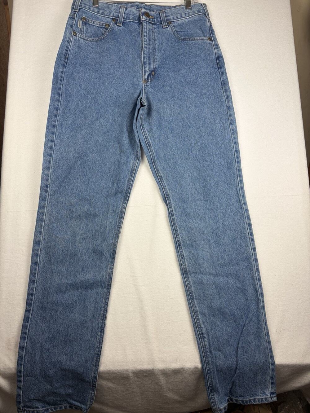 Carhartt B18 STW Jeans Men’s 34x36 Stonewash Blue Traditional Fit Tapered Leg